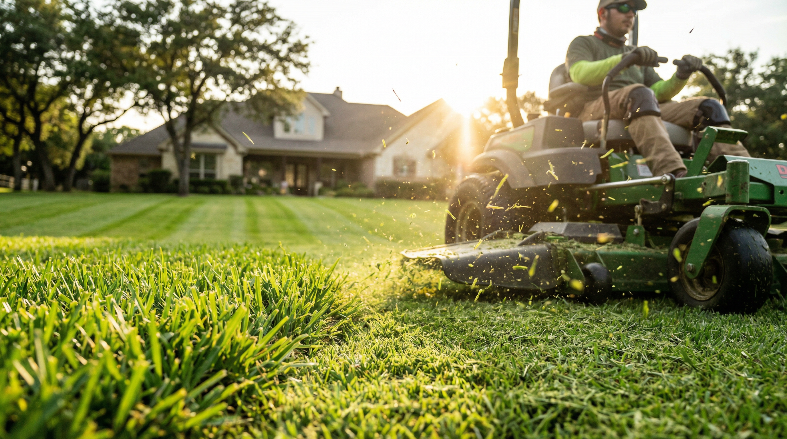 Professional lawn mowing service